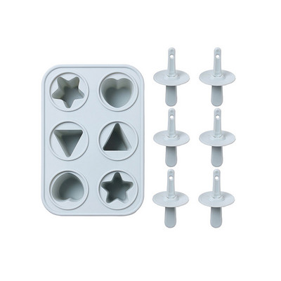 Silikonski kalup za sladoled u obliku srca sa 6 rupa DIY kalup za sladoled za kućanstvo za višekratnu upotrebu bez BPA sa štapićem