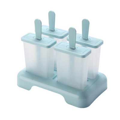 2/4/6 Rácsok Négyzet alakú fagylaltforma DIY kézzel készített desszert gyümölcskészítő újrafelhasználható jégkockatálca Popsic otthoni fagylaltkészítő