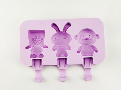 Novi crtani kalup za sladoled od silika gela, vlastiti DIY za kalup