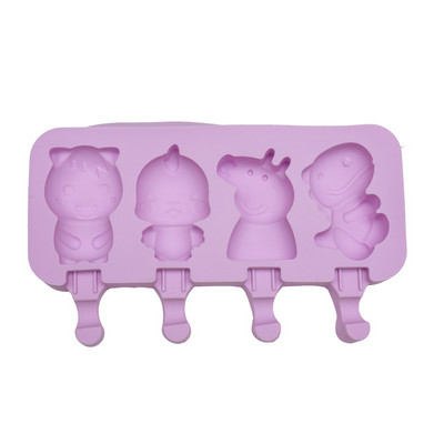 Novi crtani kalup za sladoled od silika gela, vlastiti DIY za kalup