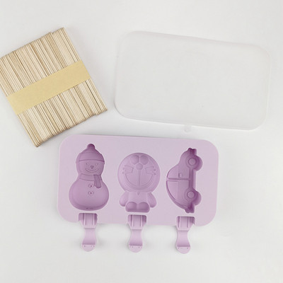 Novi crtani kalup za sladoled od silika gela, vlastiti DIY za kalup