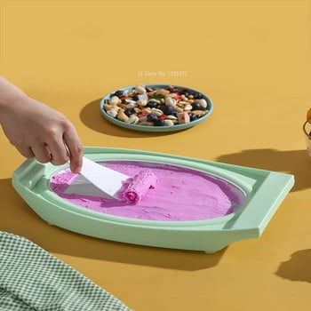 Домакинска малка машина за пържен лед. Детска „направи си сам“ машина за пържен лед с плодове и сладолед може да направи машина за сладолед от кисело мляко
