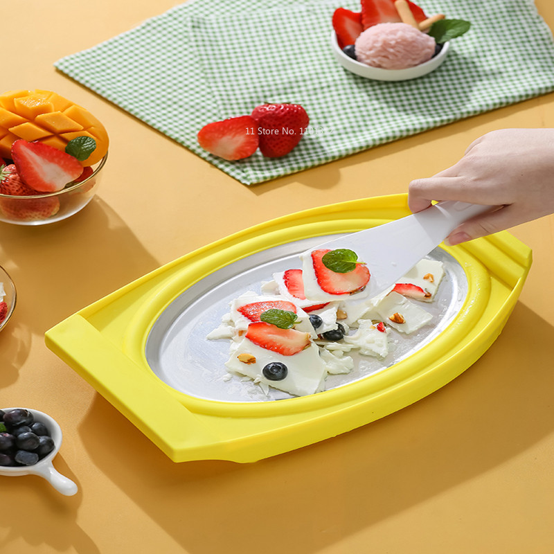 Mașină mică de gheață prăjită de uz casnic Mașină de înghețată prăjită cu fructe DIY pentru copii poate face mașină de înghețată cu iaurt