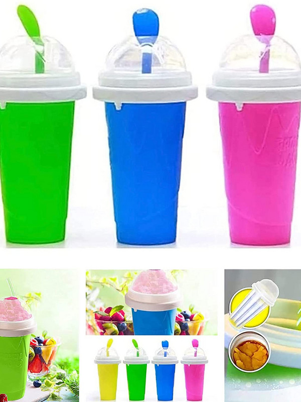 Smoothie congelate rapid Slush durabil 350 ml Producător de înghețată Cupă cu răcire rapidă Sticlă de milkshake Stoarce Slush Smoothie Cup