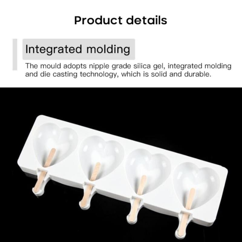 Suure suurusega jäätisevormi südamekujuline silikoonist paprikavormi jääalus peobaari kaunistamiseks Südamekujuline paprikavorm