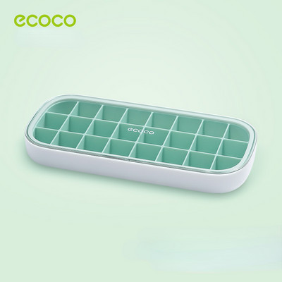 Cuburi de gheață congelate ECOCO Cub de gheață multifuncțional Cutie de gheață Artefact de capacitate mare Cutie de gheață din silicon de calitate alimentară cu capac
