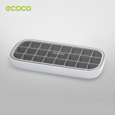 Cuburi de gheață congelate ECOCO Cub de gheață multifuncțional Cutie de gheață Artefact de capacitate mare Cutie de gheață din silicon de calitate alimentară cu capac