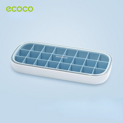 Cuburi de gheață congelate ECOCO Cub de gheață multifuncțional Cutie de gheață Artefact de capacitate mare Cutie de gheață din silicon de calitate alimentară cu capac