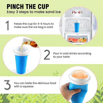 2022 НОВО Slushy Cup Frozen Squeeze Бързо замразени смутита Sand Cup Pinch Fast Cooling Magic Cup Ice Cream Slushy Picaice Mug
