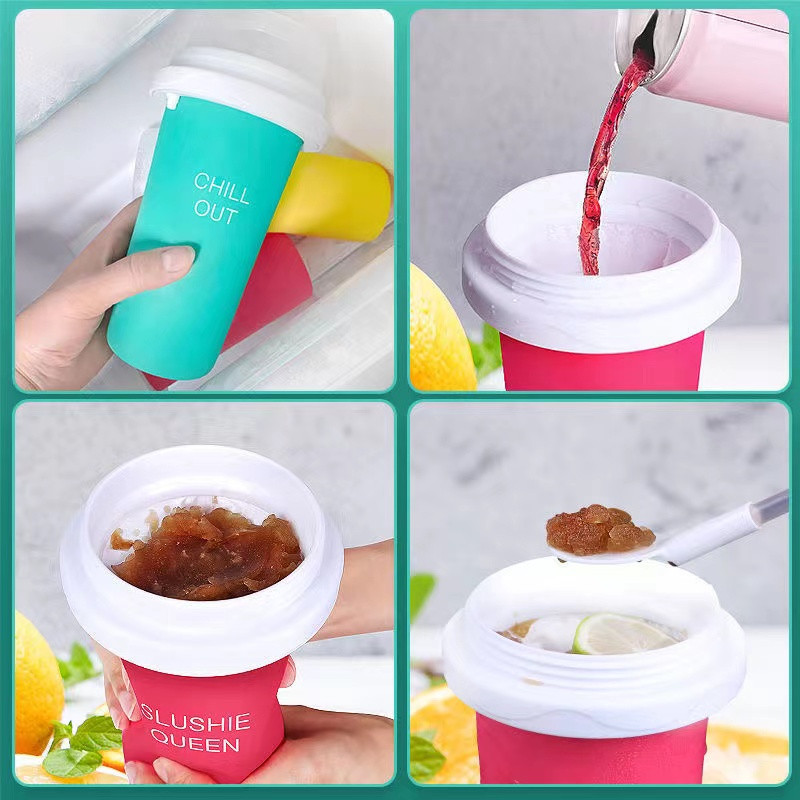 2022 NOU Slushy Cup Frozen Squeeze Smoothie congelate rapid Slushy Cup Pinch Fast Cooling Magic Cup Inghetata Slushy Picaice Can