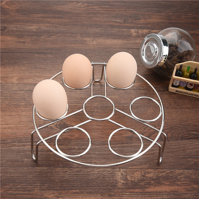 Silikoninė rankena Virtuvė Virtuvė nerūdijančio plieno virtuvės reikmenys, kiaušiniai, garintuvo stovo priedai Namų įrankis 9 skylių krepšelio stovas