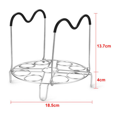 Silikoninė rankena Virtuvė Virtuvė nerūdijančio plieno virtuvės reikmenys, kiaušiniai, garintuvo stovo priedai Namų įrankis 9 skylių krepšelio stovas