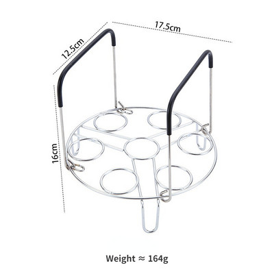 Silikoninė rankena Virtuvė Virtuvė nerūdijančio plieno virtuvės reikmenys, kiaušiniai, garintuvo stovo priedai Namų įrankis 9 skylių krepšelio stovas