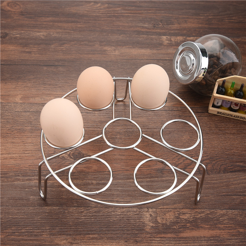 Silikoninė rankena Virtuvė Virtuvė nerūdijančio plieno virtuvės reikmenys, kiaušiniai, garintuvo stovo priedai Namų įrankis 9 skylių krepšelio stovas