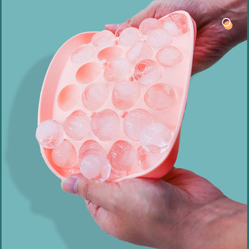 25 rácsos szilikon jéggolyó forma otthoni bár kiegészítők barkácsolás whisky sör ital kerek jégkorong készítő konyhai jégkocka tálca tetővel