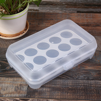 Κουτί αποθήκευσης αυγών ψυγείου 15 Θήκη αυγών Αποθήκευση τροφίμων Keep Fresh Container case 15 Grid Picnic Food Clear Storage Box Χρήσιμο