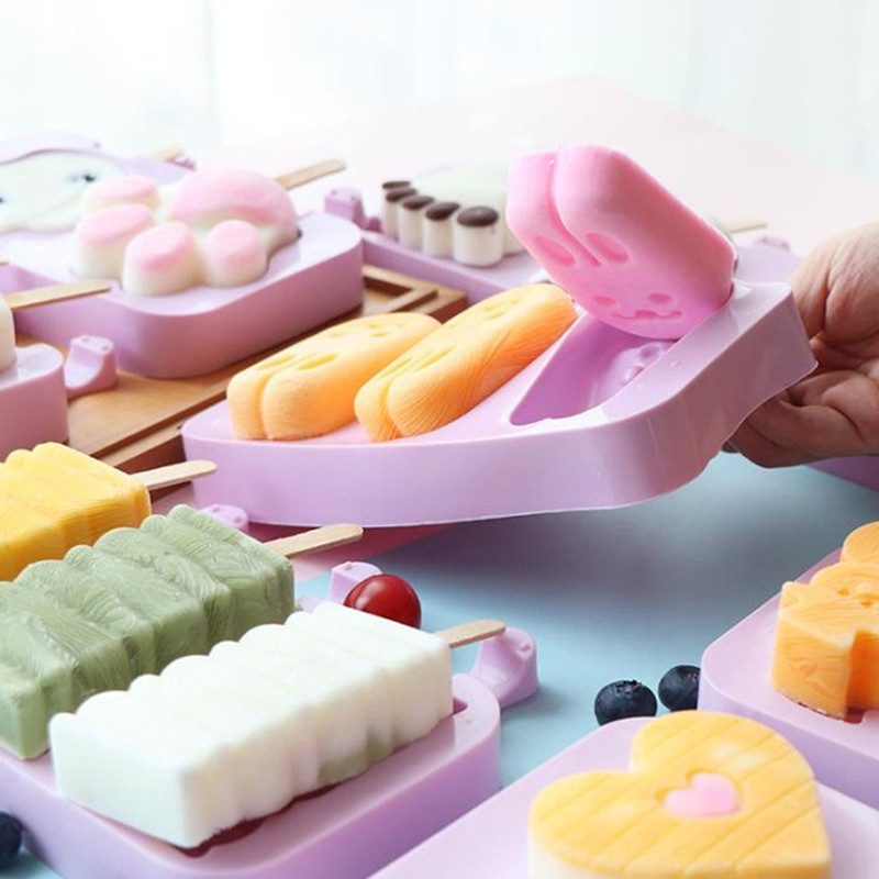 Szilikon fagylaltforma, egyszerű popsiforma, újrafelhasználható fagylaltrúd-sütőformák barkácsoláshoz, sütőformák készítéséhez