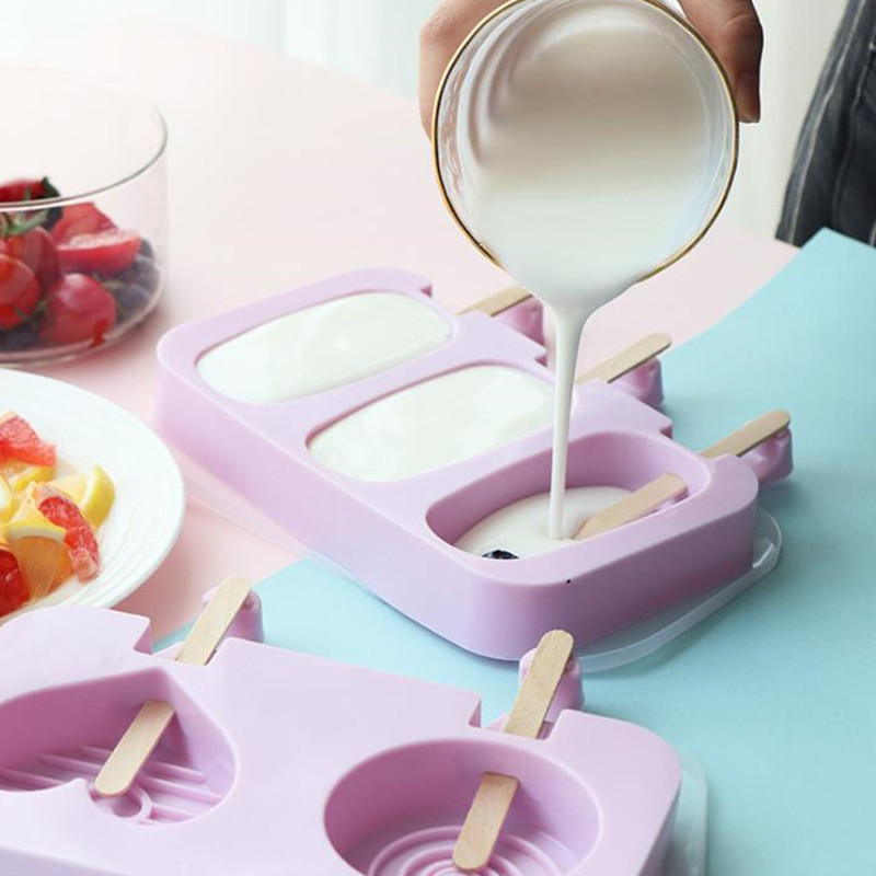 Szilikon fagylaltforma, egyszerű popsiforma, újrafelhasználható fagylaltrúd-sütőformák barkácsoláshoz, sütőformák készítéséhez