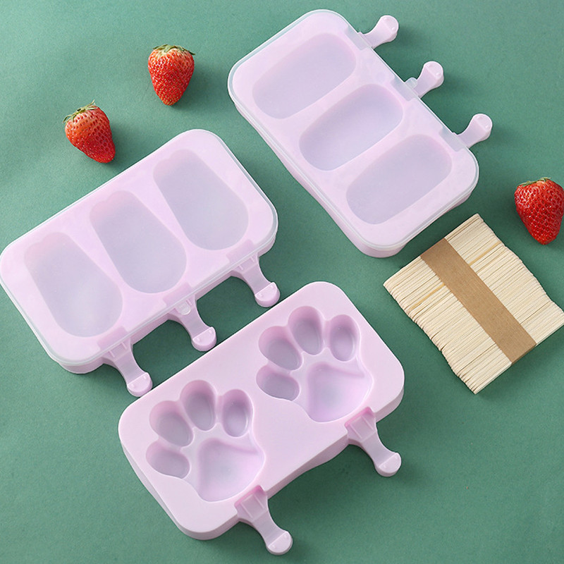 Szilikon fagylaltforma, egyszerű popsiforma, újrafelhasználható fagylaltrúd-sütőformák barkácsoláshoz, sütőformák készítéséhez