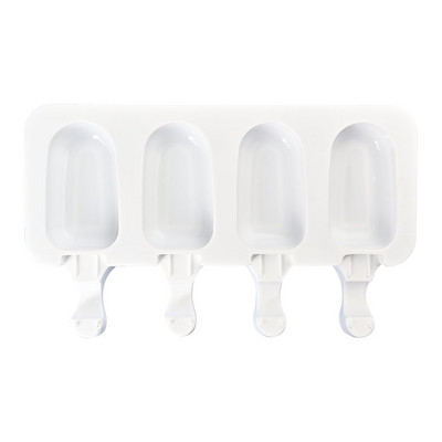 Formă de silicon Magnum cu 4/8 celule Mucegai pentru înghețată Formă de inimă cu labe de pisică drăguță pentru copii cu bețișoare de lemn Forme pentru palete tavă de gheață DIY