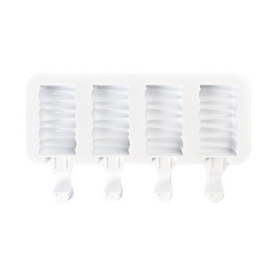 Formă de silicon Magnum cu 4/8 celule Mucegai pentru înghețată Formă de inimă cu labe de pisică drăguță pentru copii cu bețișoare de lemn Forme pentru palete tavă de gheață DIY