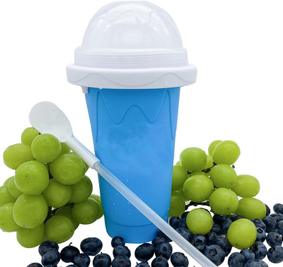 Cupă cu nămol rapid Cupă pentru smoothie congelată rapid Mașină pentru înghețată ceașcă pentru stoarcere bricolaj sticla de milkshake de casă stoarcere ceașcă cu răcire rapidă