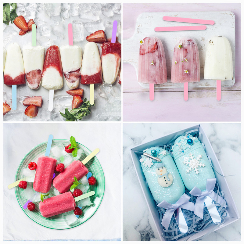 50/100 kom Štapići za sladoled Akrilni kolačić Popsicle Alati za višekratnu upotrebu Lizalice Pribor DIY Zanat za Roditelja Dijete Kalup za lizalice