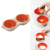 Cazan pentru ouă de scurgere cu două straturi Mașină de gătit pentru mic dejun Ustensile de gătit Ustensile de gătit Ustensile de bucătărie de gătit ouă din silicon comestibil