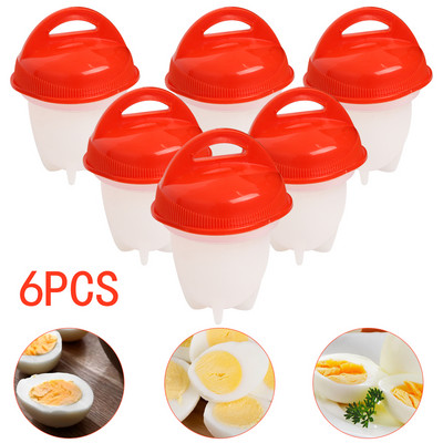 6 buc. Cupă pentru ouă la abur Mini ceașcă pentru gătit ouă Braconiere din silicon Antiaderente pentru gătit ouă Despărțitor ceașcă pentru ouă fierte Accesorii pentru bucătărie