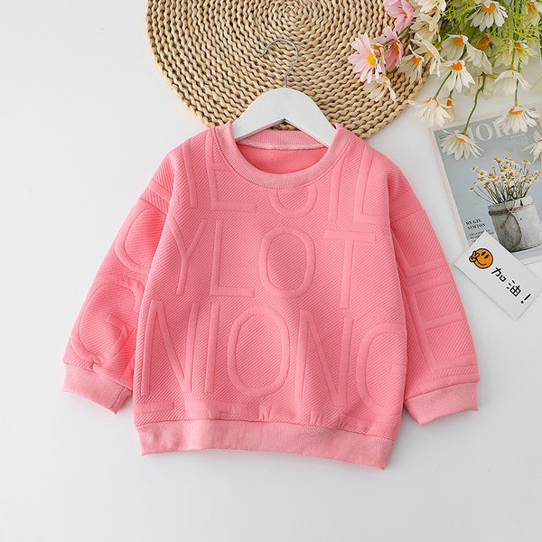 Bērnu vienkrāsaina blūze ar ovālu kakla izgriezumu meitenēm