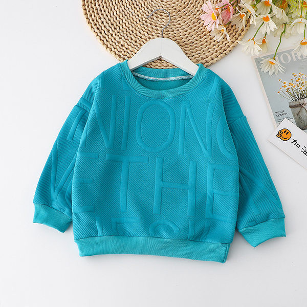 Bērnu vienkrāsaina blūze ar ovālu kakla izgriezumu meitenēm