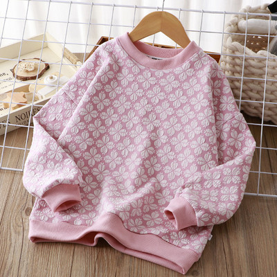 Bluza casual cu gat oval pentru fete