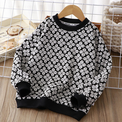 Bluza casual cu gat oval pentru fete