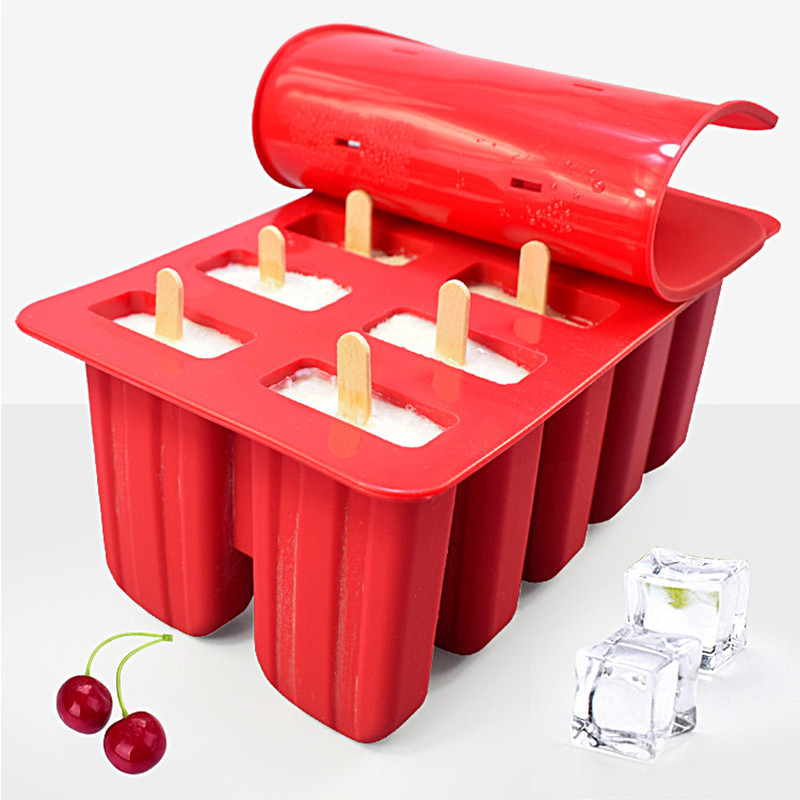 10 lyukú szilikon fagylalt kádak Környezetbarát szilikon popsiforma háztartási gyerek konyhai eszközökhöz étkező bár tartozékok
