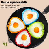 4Pcs Silikonski prsten za palačinke od pečenih jaja Omlet Pečena jaja Okrugli kalup za jaja za kuhanje Doručak Tava za pečenje Kuhinja Novo