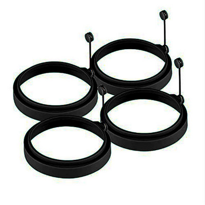 4Pcs Silikonski prsten za palačinke od pečenih jaja Omlet Pečena jaja Okrugli kalup za jaja za kuhanje Doručak Tava za pečenje Kuhinja Novo