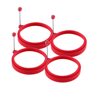 4Pcs Silikonski prsten za palačinke od pečenih jaja Omlet Pečena jaja Okrugli kalup za jaja za kuhanje Doručak Tava za pečenje Kuhinja Novo