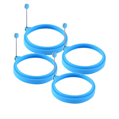 4Pcs Silikonski prsten za palačinke od pečenih jaja Omlet Pečena jaja Okrugli kalup za jaja za kuhanje Doručak Tava za pečenje Kuhinja Novo