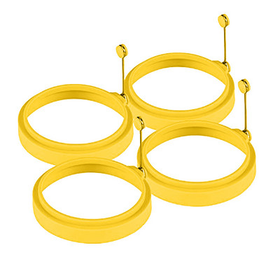 4Pcs Silikonski prsten za palačinke od pečenih jaja Omlet Pečena jaja Okrugli kalup za jaja za kuhanje Doručak Tava za pečenje Kuhinja Novo