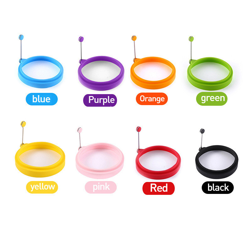 4Pcs Silikonski prsten za palačinke od pečenih jaja Omlet Pečena jaja Okrugli kalup za jaja za kuhanje Doručak Tava za pečenje Kuhinja Novo