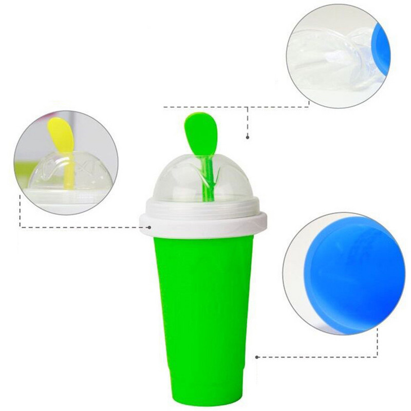 Cupe pentru smoothie congelate rapid Slushy inghetata Maker Milkshake Cupă de răcire Silicone stoarce Slushy Cup DIY Băuturi congelate de casă