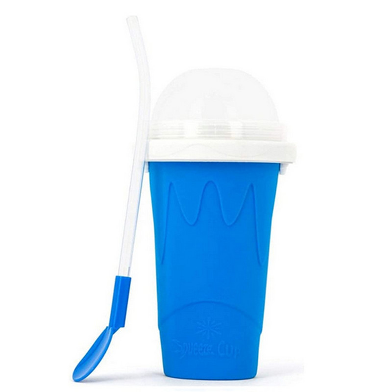 Cupe pentru smoothie congelate rapid Slushy inghetata Maker Milkshake Cupă de răcire Silicone stoarce Slushy Cup DIY Băuturi congelate de casă