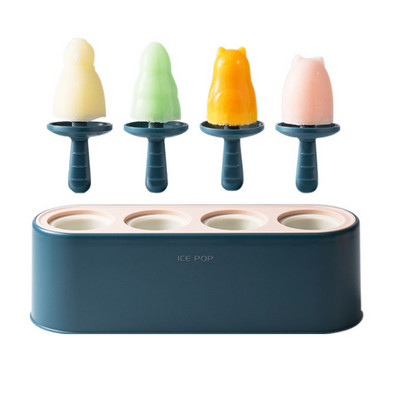 Home Set de 4 bucăți Mașină de gătit pentru palete din silicon de casă Forme pentru înghețată cu eliberare ușoară Forme reutilizabile pentru bucătărie DIY