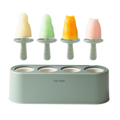 Home Set de 4 bucăți Mașină de gătit pentru palete din silicon de casă Forme pentru înghețată cu eliberare ușoară Forme reutilizabile pentru bucătărie DIY