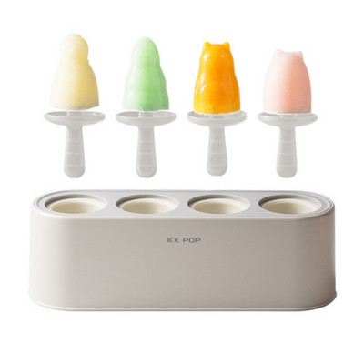 Home Set de 4 bucăți Mașină de gătit pentru palete din silicon de casă Forme pentru înghețată cu eliberare ușoară Forme reutilizabile pentru bucătărie DIY