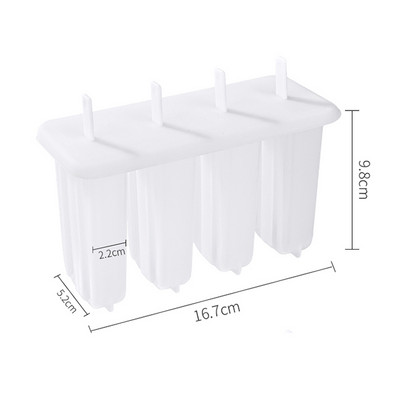 Home Set de 4 bucăți Mașină de gătit pentru palete din silicon de casă Forme pentru înghețată cu eliberare ușoară Forme reutilizabile pentru bucătărie DIY