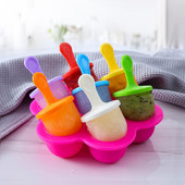 Forme din silicon pentru Popsicle Formă pentru înghețată Formă pentru Popsicle cu gheață Tavă cu gheață Cutie pentru suplimente alimentare pentru copii Accesorii de bucătărie reutilizabile cu fructe