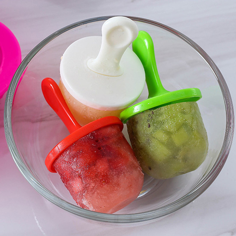 Forme din silicon pentru Popsicle Formă pentru înghețată Formă pentru Popsicle cu gheață Tavă cu gheață Cutie pentru suplimente alimentare pentru copii Accesorii de bucătărie reutilizabile cu fructe
