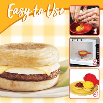 2 τμχ/σετ Easy Eggwich φούρνος μικροκυμάτων Egg Cooker Egg Hamburg Maker Ομελέτα Εργαλείο παρασκευής Burger Presser Κουζίνα Gadget Cheese Egg