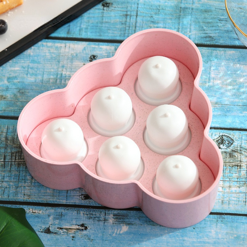 Formă pentru înghețată cu 6 grile pentru paie de grâu, formă de mucegai pentru gheață pentru aparat de înghețată, forme pentru cuburi de gheață pentru fructe, accesorii de bucătărie, Dropshipping